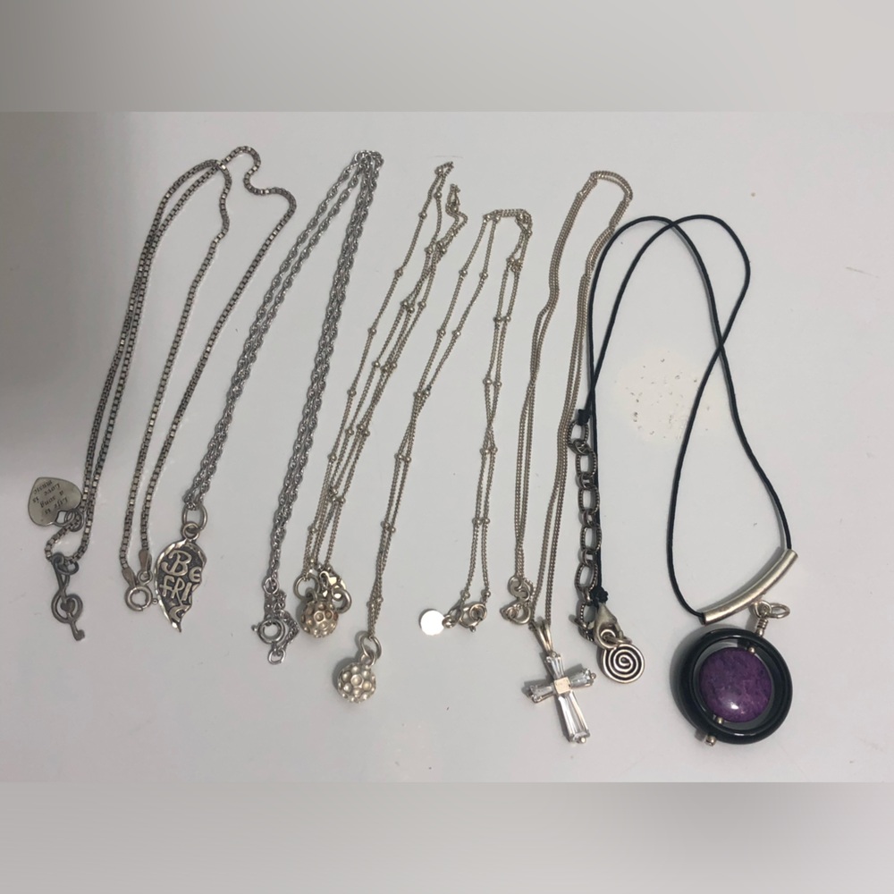 Sterling silver Necklaces Lot Of Jewelry - Picture 1 of 8